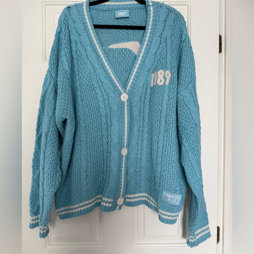 Taylor Swift Blue 1989 Cardigan Sweater